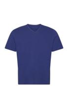 Sloggi Men Go Shirt V-Neck Regular Tops T-shirts Short-sleeved Blue Sl...