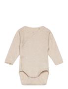 Fixoni Wrap Body Ls Rib Beige