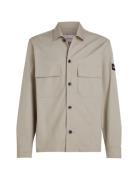 Calvin Klein Cotton Nylon Overshirt Beige