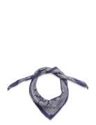 Lauren Ralph Lauren Paisley Silk Twill Square Scarf Blå