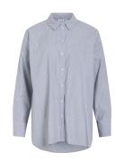 Vila Vidarma L/S Loose Button Shirt - Noos Blå