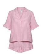 Pyjama Shortsset Seersucker Pyjamas Pink Lindex