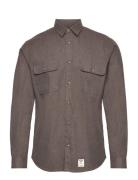 Glenn Flannel Shirt Ls Tops Shirts Casual Brown Fat Moose