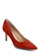 Lauren Ralph Lauren Lanette Suede Pump Röd