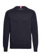 Tommy Hilfiger Monotype Chunky Cotton C Nk Marinblå