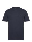 Embroidered Logo T-Shirt Tops T-shirts Short-sleeved Navy Lyle & Scott