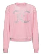 Juicy Couture Diamante Velour Crew Rosa