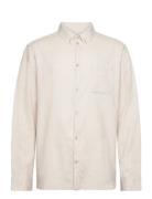 Knowledge Cotton Apparel Regular Fit Melangé Flannel Shirt - Kräm