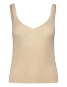 Mango Lurex Knitted Top Beige