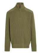 Tommy Hilfiger Utility Half Zip Regular Sweater Khaki Green