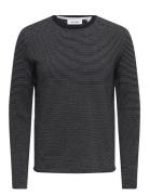 ONLY & SONS Onsniguel Reg 12 Stripe Crew Knit Marinblå