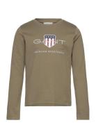 GANT Archive Shield Ls T-Shirt Khaki Green