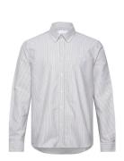 Les Deux Konrad Stripe Oxford Shirt Vit