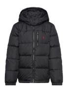 Ralph Lauren Kids Ripstop Down Hooded Jacket Svart