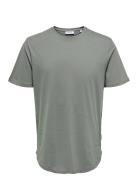 ONLY & SONS Onsmatt Longy Ss Tee Noos Khaki Green