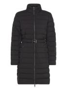 Lauren Ralph Lauren Belted Quilted Mockneck Coat Svart