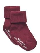 Melton Cotton Socks - Anti-Slip Röd