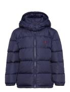 Ralph Lauren Kids Ripstop Down Hooded Jacket Marinblå