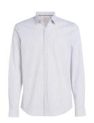 Calvin Klein Poplin Stripe Slim Shirt Blå