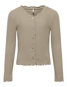 Kids Only Koglaila L/S Button Top Jrs Beige