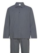 Calvin Klein L/S Button Down Pant Set Grå