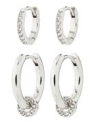 Pilgrim Scottie Recycled Earrings 2-In-1 Set Silver