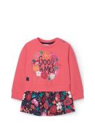 Boboli Fleece Combined Dress For Baby -Bci Multi/patterned