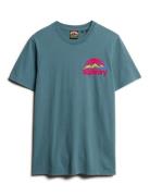 Superdry Great Outdoor Chest Graphc Tee Blå