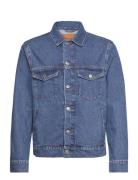 Mango Basic Denim Jacket Blå