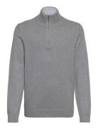 Mango Zip Neck Jumper Grå