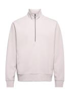 Mango Breathable Zip-Neck Sweatshirt Kräm