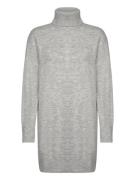 Mango Turtle Neck Knit Dress Grå