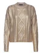 Mango Foil Braided Jumper Guld