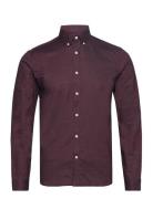 Lindbergh Yarn Dyed Oxford Superflex Shirt L/ Burgundy