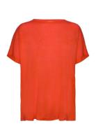 Mango Over D Linen T-Shirt Orange