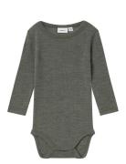 Name It Nbmwang Wool Needle Ls Body Solid Noos Grön