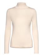 French Connection Venitia Jersey Split Cuff Top Beige