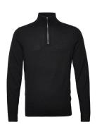 Calvin Klein Merino Rws Quarter Zip Svart