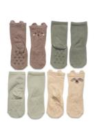 Lindex Sock 4P Forest Animal Multi/patterned