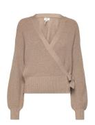 Object Objmalena L/S Wrap Cardigan Noos Beige