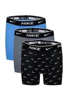 Nike Printed Everyday Cotton 3Pk Boxer Brief Svart