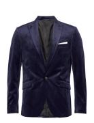 Lindbergh Velvet Blazer Marinblå