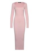 Gina Tricot Knitted Midi Dress Rosa