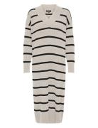 ONLY Onlnew Tessa L/S Midi V-Neck Dress Knt Kräm