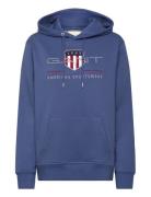 GANT Reg Archive Shield Hoodie Blå