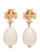 Tory Burch Kira Pearl Drop Earring Guld