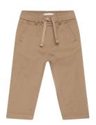 Mango Elastic Waist Trousers Brun