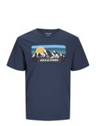 Jack & J S Jjpeak Tee Ss Crew Neck Jnr Marinblå