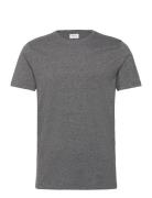 Lindbergh Mouliné O-Neck Tee S/S Grå