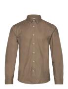 Lindbergh Oxford Superflex Shirt L/S Brun